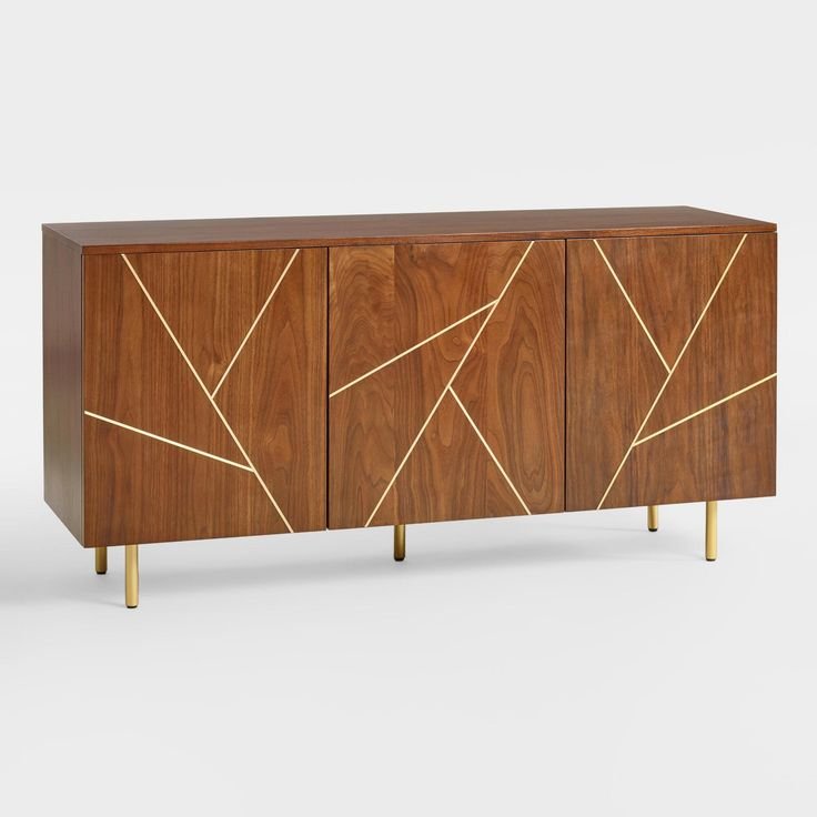 Brass-Inlay Sideboard Buffet