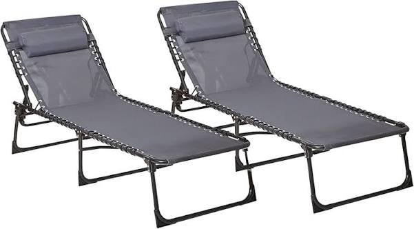 Outdoor Sun Loungers (pair)