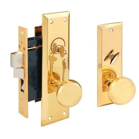 Solid Brass Mortise Lock Set